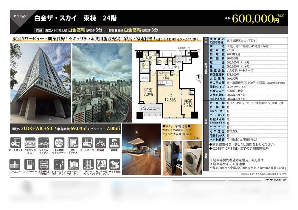 Shirokane The Sky East 2420